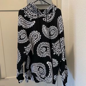 The Hundreds x Josh Vides Black / White Big Paisley Hoodie